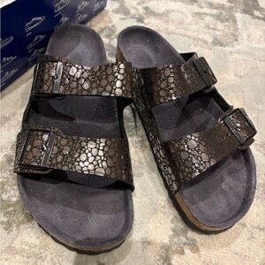 Birkenstock Arizona BS Sandals - Metallic Stones Black